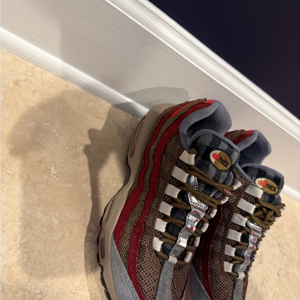 Nike Air Max Sneakers - Red, Gray, and Brown